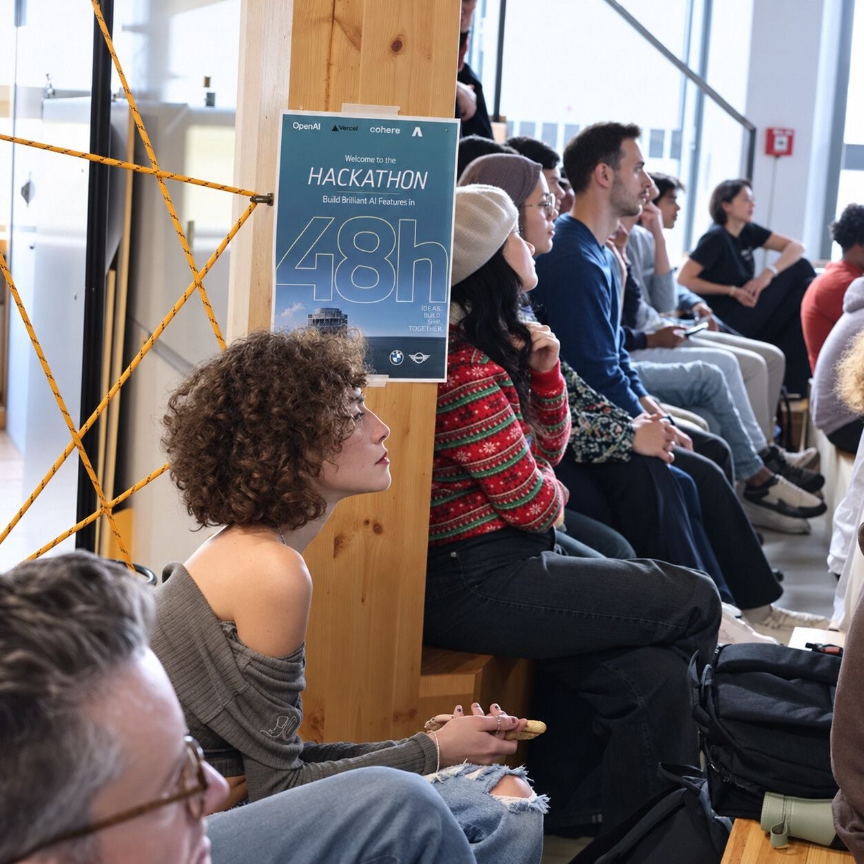 Participants at the BMW and OpenAI hackathon